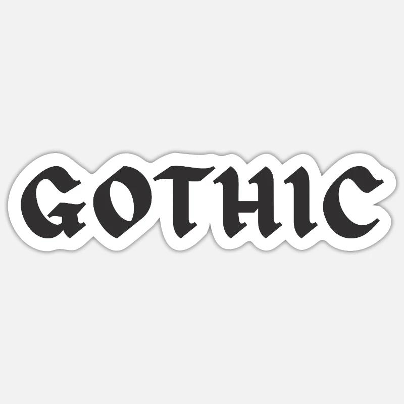 Gothic Black Edition - Sticker size S (10 x 10 cm) - white matte