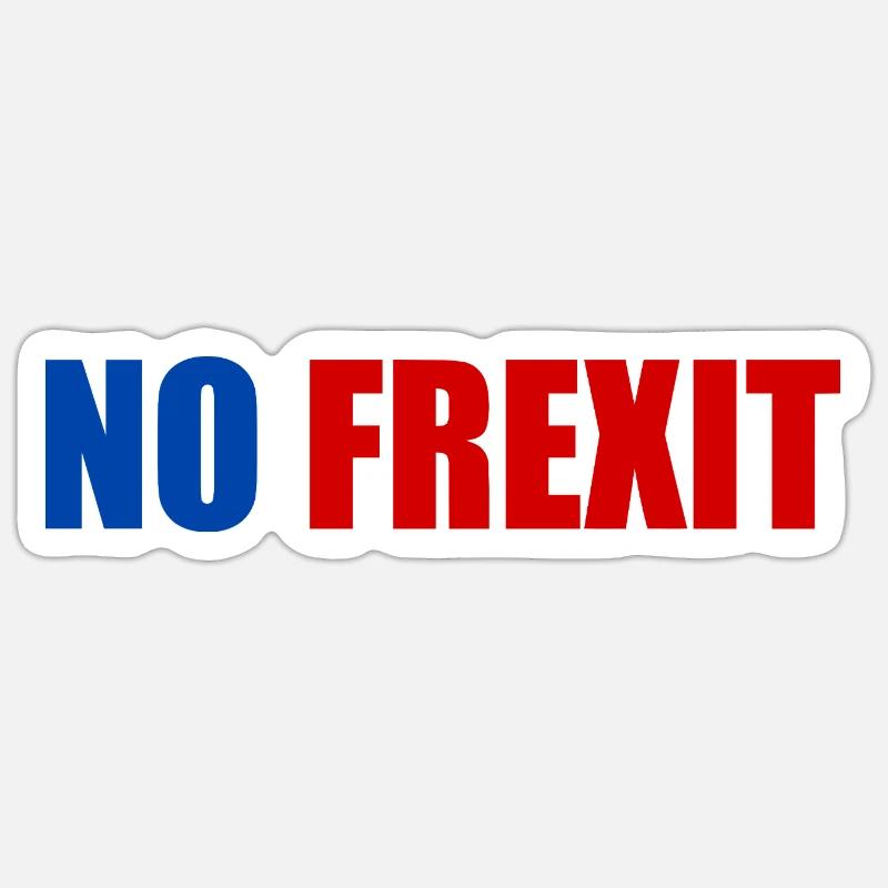 No frexit - Sticker taille S (10 x 10 cm) - blanc mat