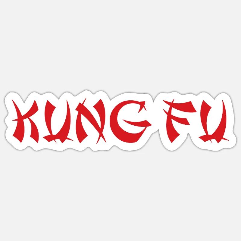 KUNG FU - Sticker size S (10 x 10 cm) - white matte