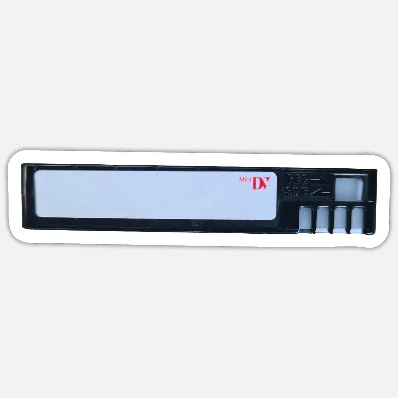 DV Tape - Sticker size S (10 x 10 cm) - white matte