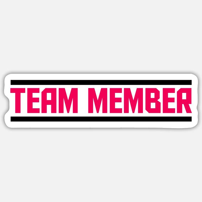 Membre de l’équipe 1 - Sticker taille S (10 x 10 cm) - blanc mat