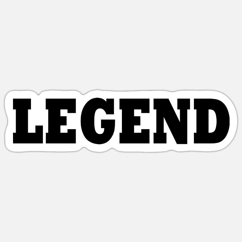 Legend - Sticker size S (10 x 10 cm) - white matte