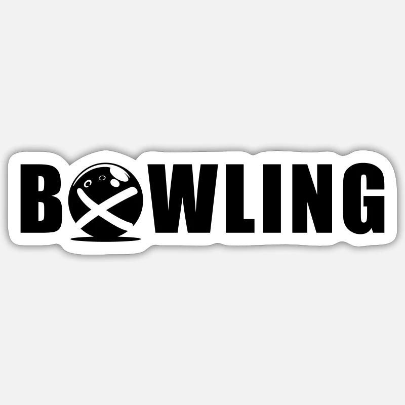 Bowling - Mon sport - Sticker taille S (10 x 10 cm) - blanc mat