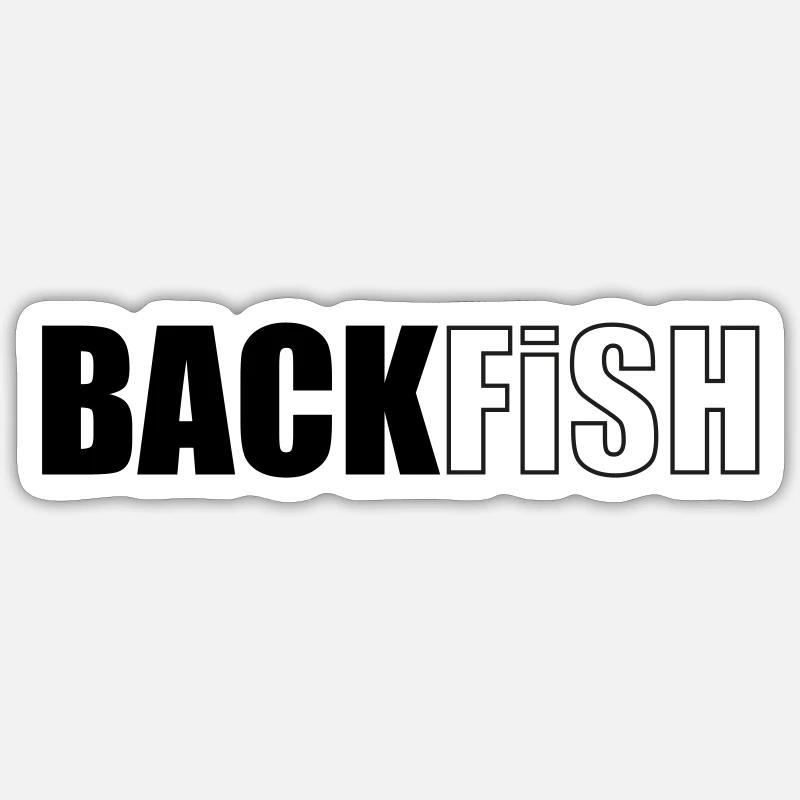 Backfish - Sticker Größe S (10 x 10 cm) - Mattweiß