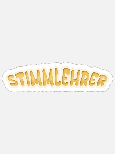 Job Stimmlehrer - Sticker Größe S (10 x 10 cm) - Mattweiß