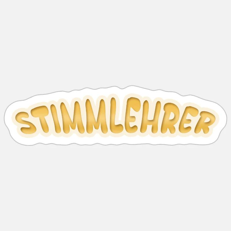 Emploi Professeur de voix - Sticker taille S (10 x 10 cm) - blanc mat