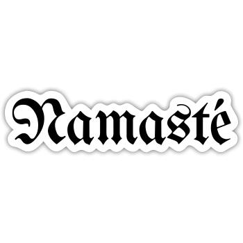 Namasté - Sticker Größe S (10 x 10 cm) - Mattweiß - Vorne