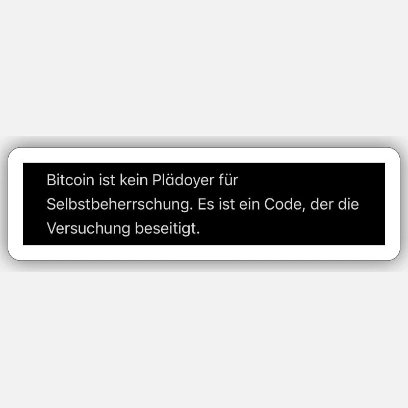 Bitcoin fixes this - Sticker Größe S (10 x 10 cm) - Mattweiß