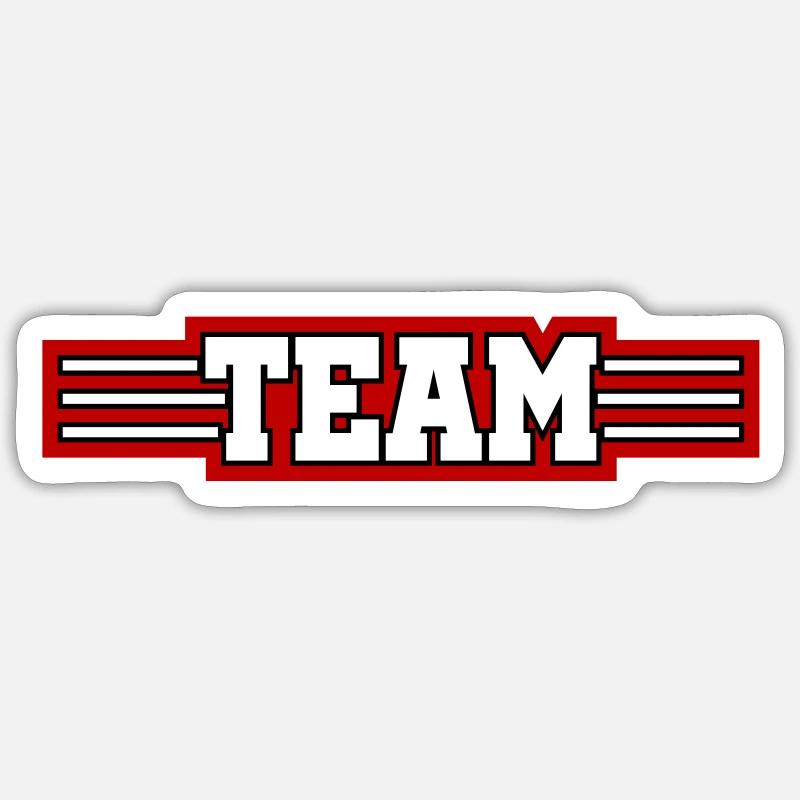 Ligne d’équipe - Sticker taille S (10 x 10 cm) - blanc mat