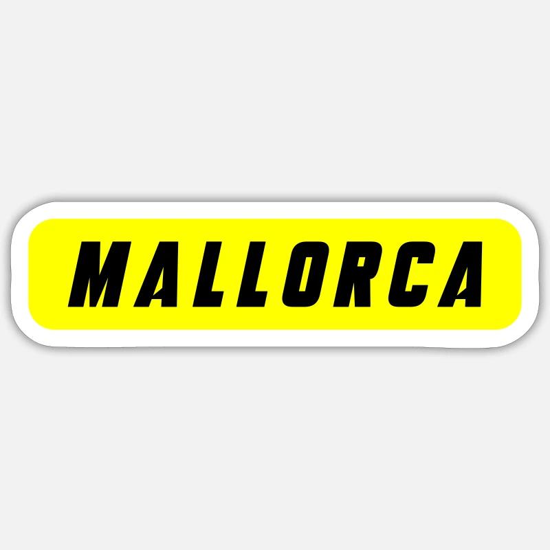 Majorque - Sticker taille S (10 x 10 cm) - blanc mat