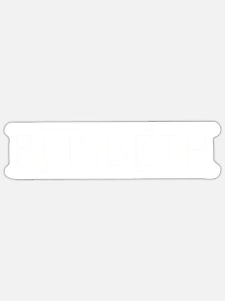 Elisabeth spacig white - Sticker Größe S (10 x 10 cm) - Mattweiß