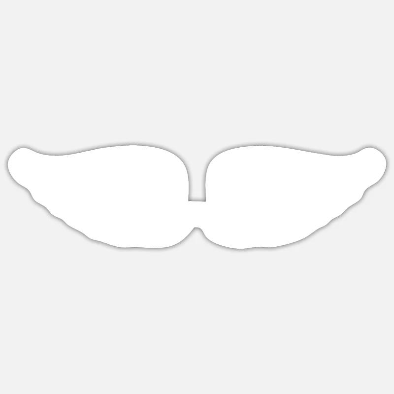 Les ailes - Sticker taille S (10 x 10 cm) - blanc mat