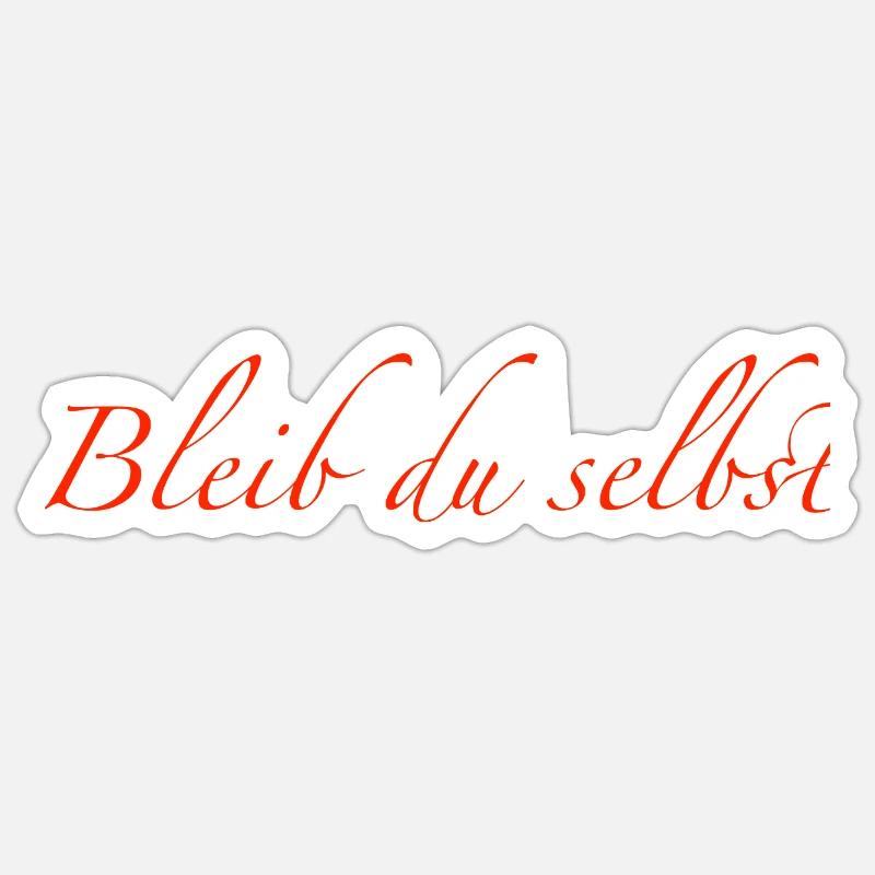 Restez vous-même - Sticker taille S (10 x 10 cm) - blanc mat
