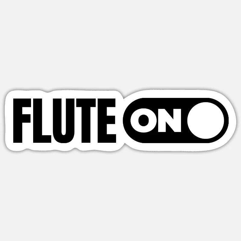 Turn on the flute Sticker size S (10 x 10 cm)