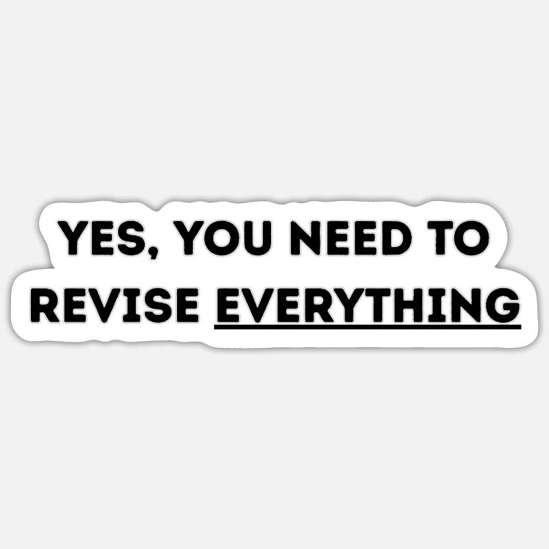 Tout réviser - Sticker taille S (10 x 10 cm) - blanc mat