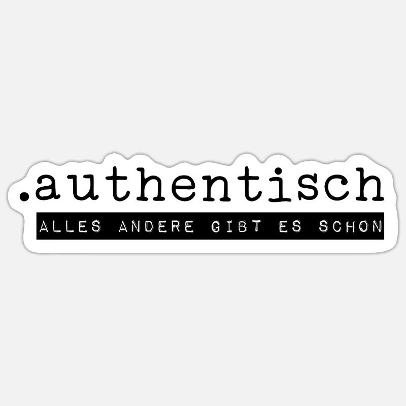 .authentisch - Sticker Größe S (10 x 10 cm) - Mattweiß