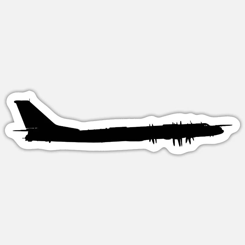 Tu-95 - Sticker size S (10 x 10 cm) - white matte