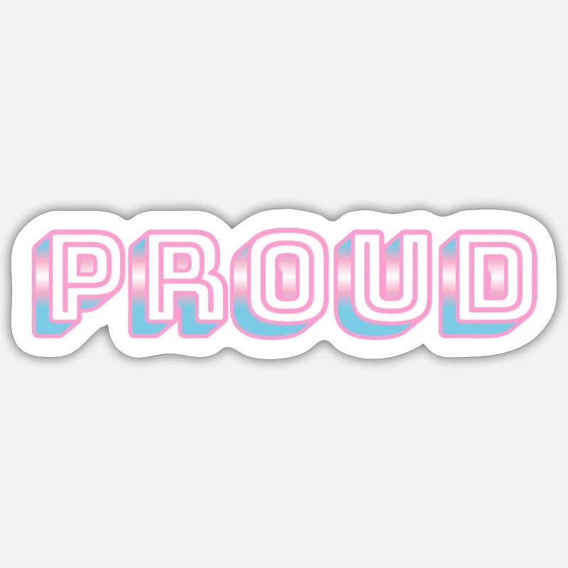 Trans Pride - couleurs du drapeau transgenre Sticker taille S (10 x 10 cm)