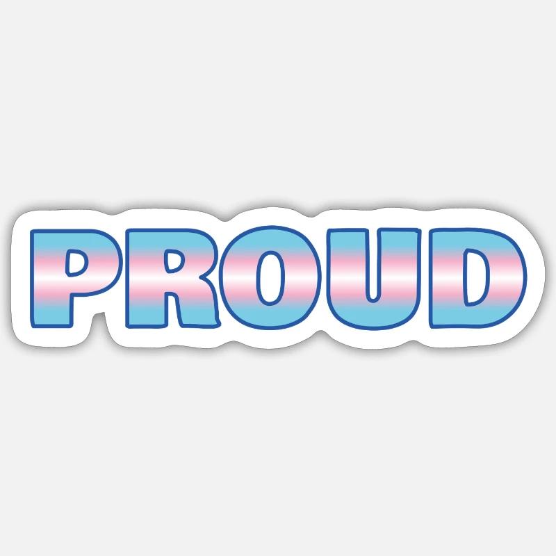 Fierté trans - Sticker taille S (10 x 10 cm) - blanc mat