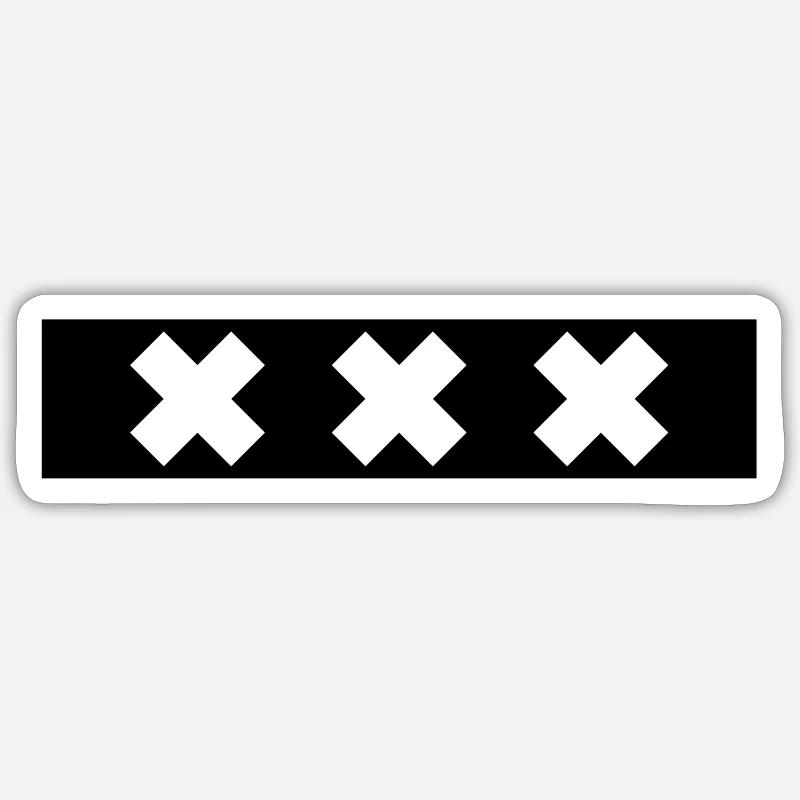Amsterdam - Sticker size S (10 x 10 cm) - white matte
