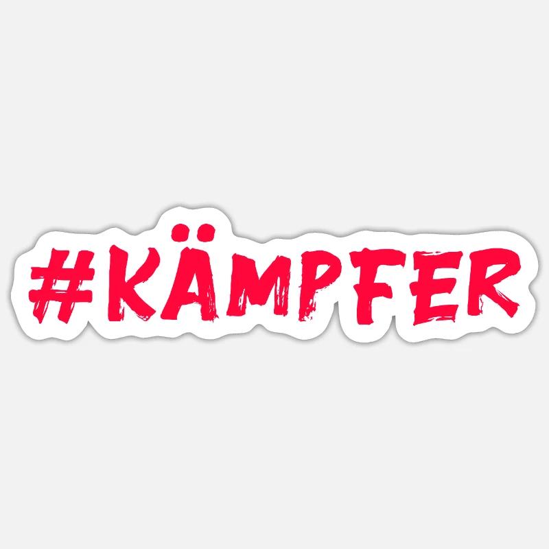 Combattant - Sticker taille S (10 x 10 cm) - blanc mat