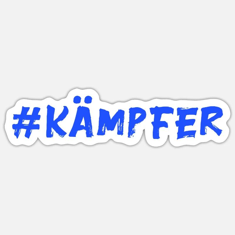 Combattant - Sticker taille S (10 x 10 cm) - blanc mat
