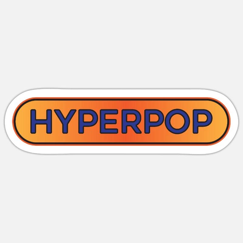 Hyperpop Musique Cool Danse Esthétique Graphique Sticker taille S (10 x 10 cm)