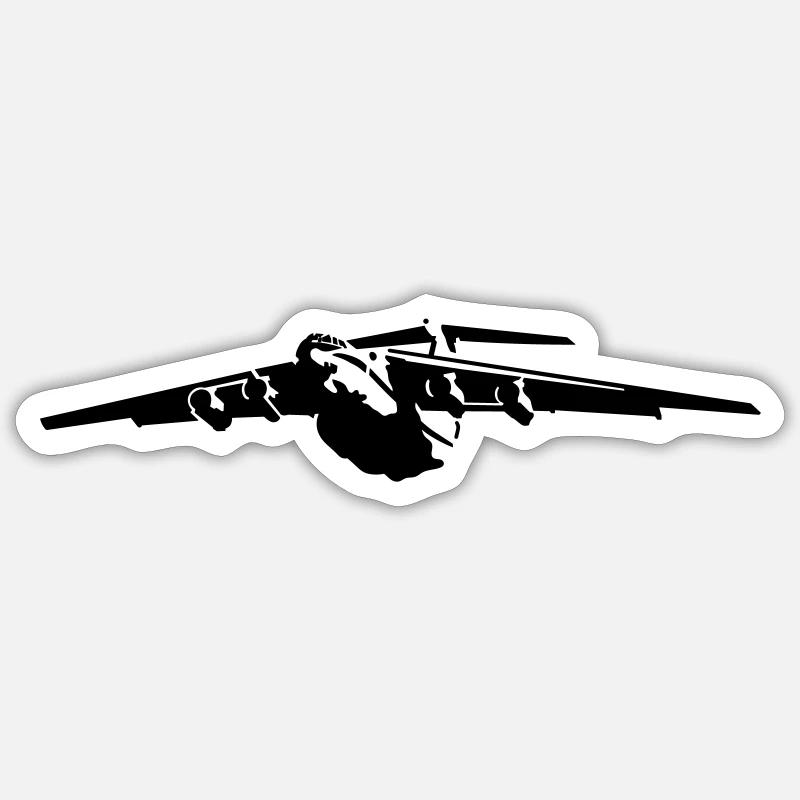IL-76 - Sticker Größe S (10 x 10 cm) - Mattweiß