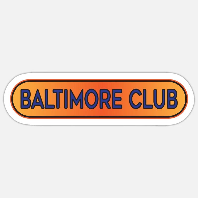 Baltimore Club Breakbeat - Sticker Größe S (10 x 10 cm) - Mattweiß