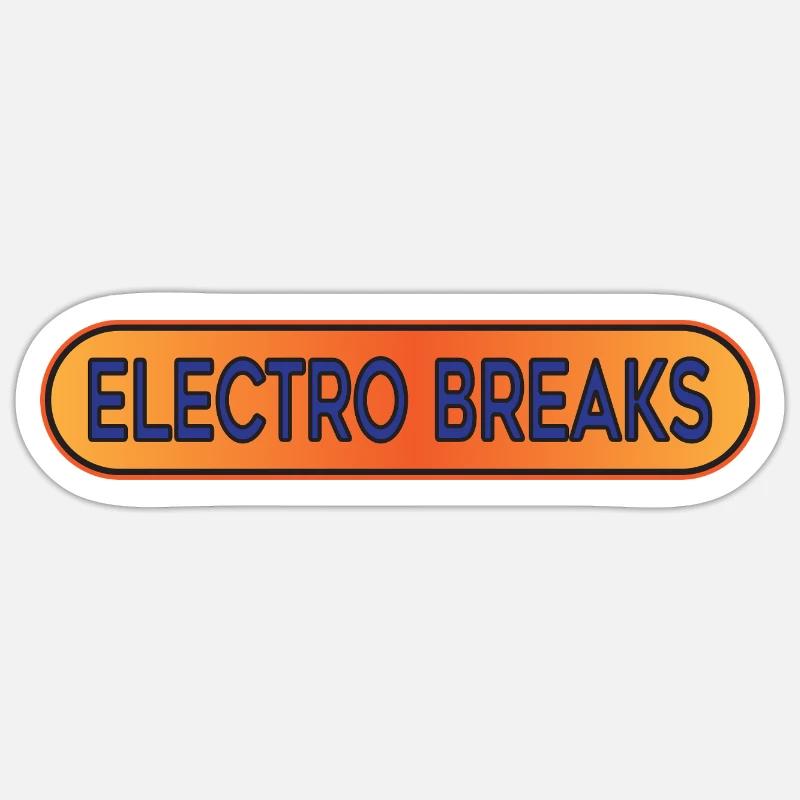 Breaks, Breakbeat, Électro - Sticker taille S (10 x 10 cm) - blanc mat