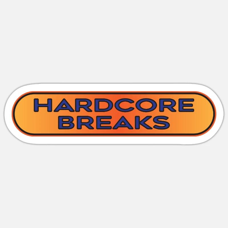 Hardcore Breaks Breakbeat Sticker taille S (10 x 10 cm)