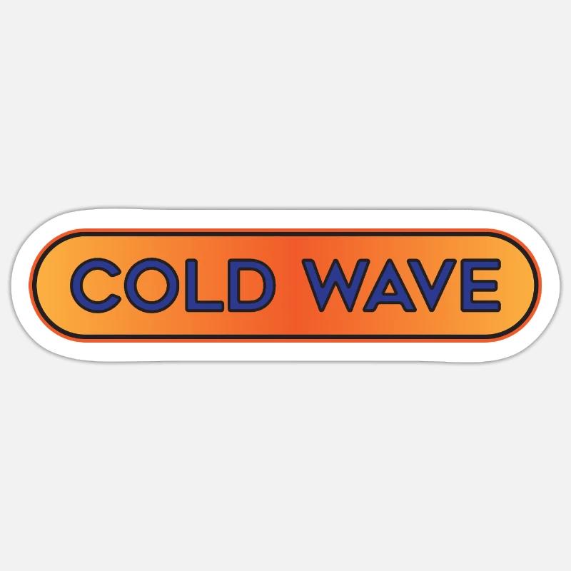 Cold Wave Neon Gradient Sticker size S (10 x 10 cm)