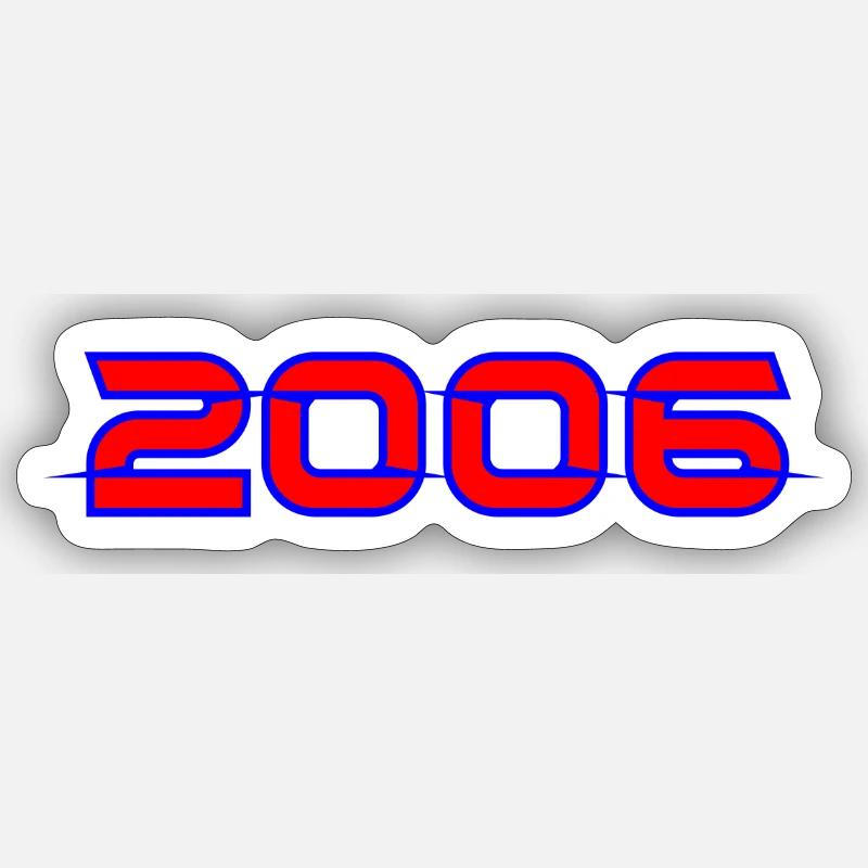 Neon Horizonte 2006 - Sticker taille S (10 x 10 cm) - blanc mat