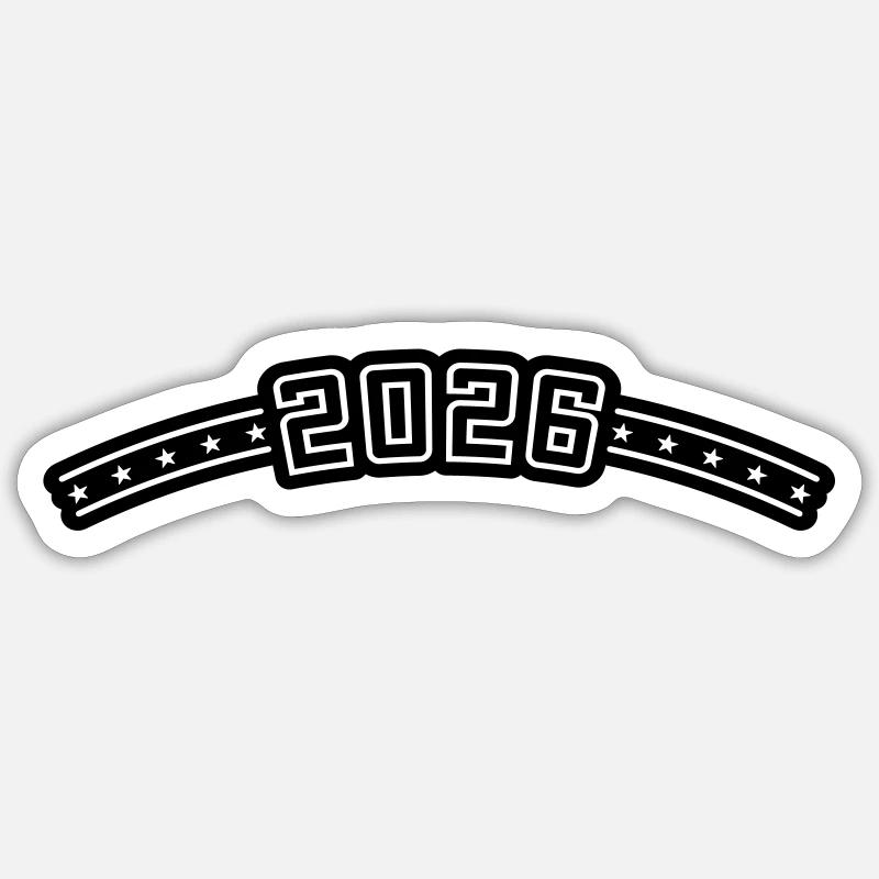 2026 Outline - Sticker size S (10 x 10 cm) - white matte