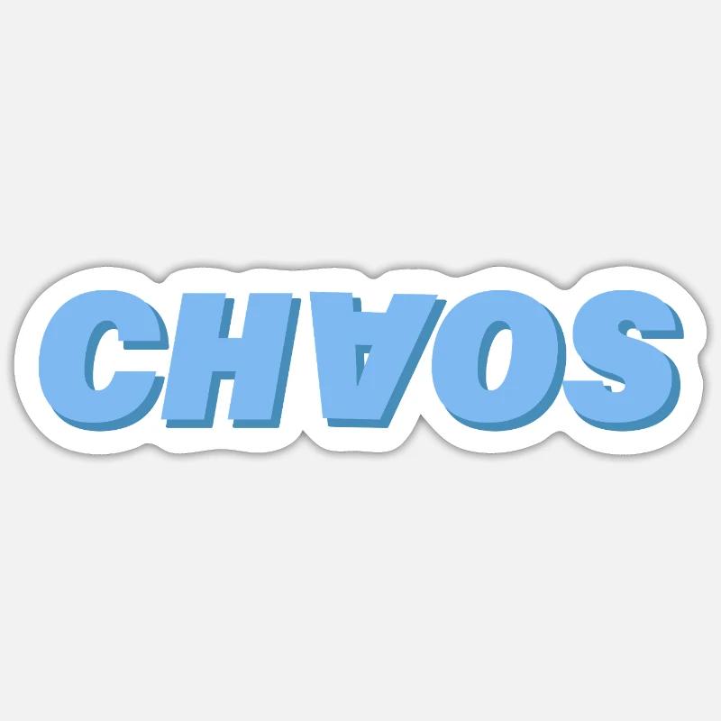 Chaos - Sticker taille S (10 x 10 cm) - blanc mat