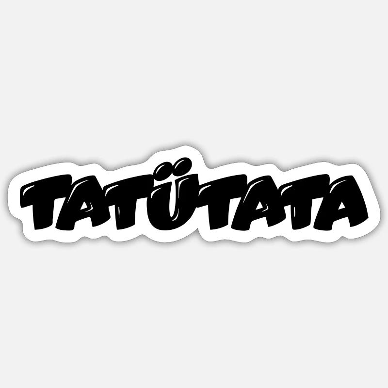 Tatuetata_logo - Sticker taille S (10 x 10 cm) - blanc mat