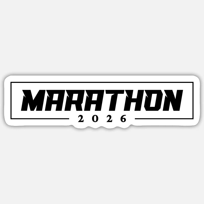 Marathon 2026 Sticker Größe S (10 x 10 cm)