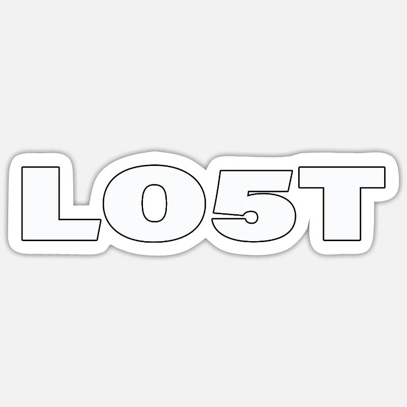 LO5T - Sticker taille S (10 x 10 cm) - blanc mat