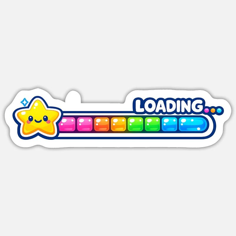 Loading Gamer Level - Sticker size S (10 x 10 cm) - white matte