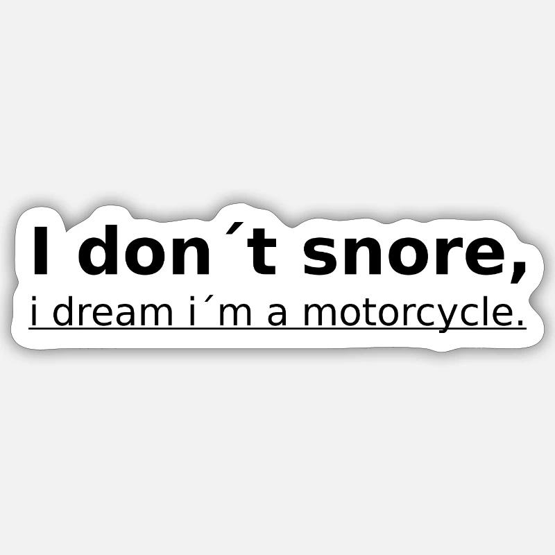 I don´t snore - Sticker Größe S (10 x 10 cm) - Mattweiß