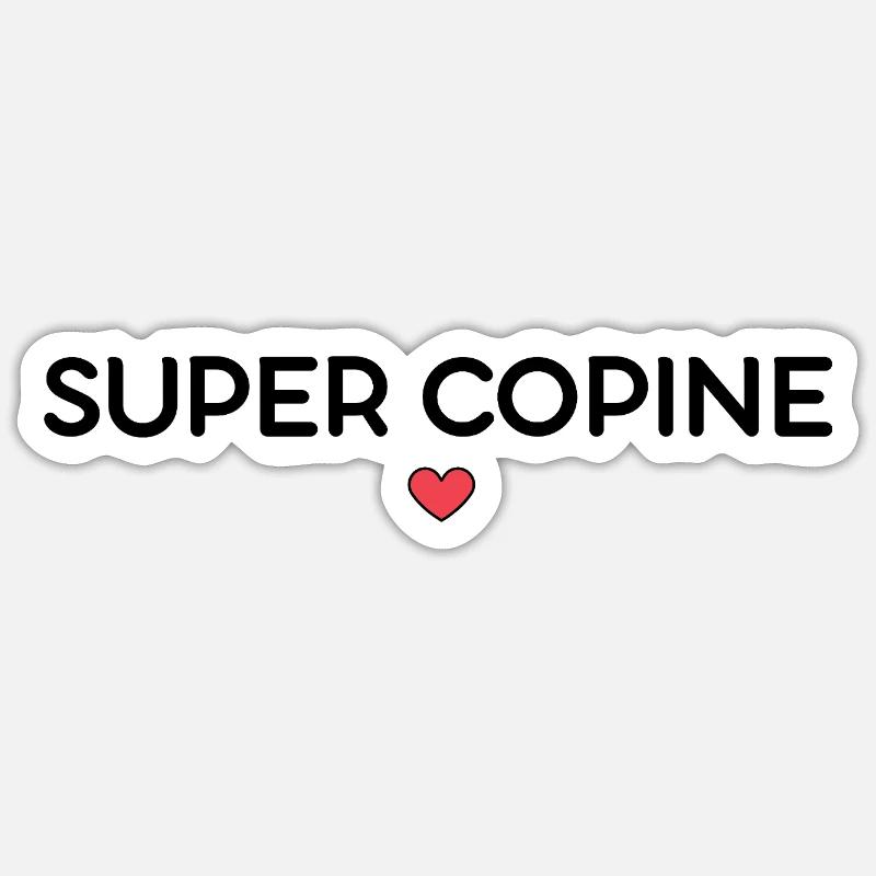 Great girlfriend - Sticker size S (10 x 10 cm) - white matte