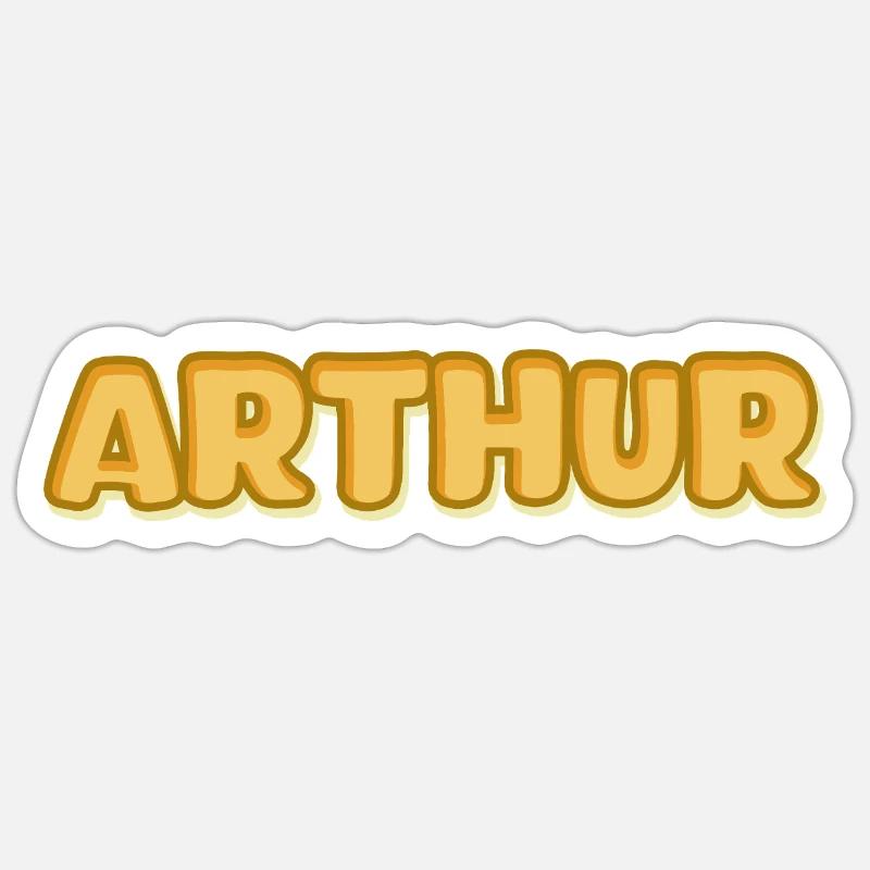 Gift for Arthur - Sticker size S (10 x 10 cm) - white matte