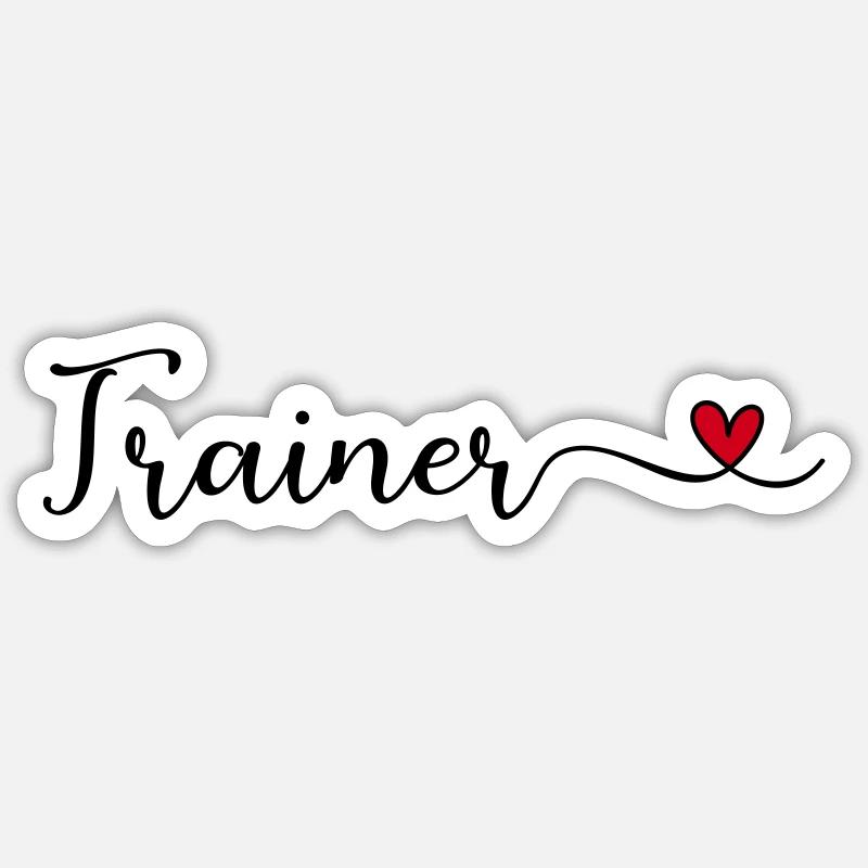 Trainer - Sticker Größe S (10 x 10 cm) - Mattweiß