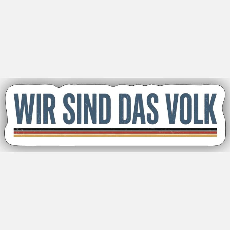 Wir sind das Volk - Sticker Größe S (10 x 10 cm) - Mattweiß