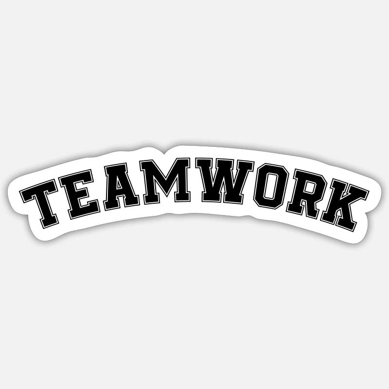 teamwork - Sticker size S (10 x 10 cm) - white matte