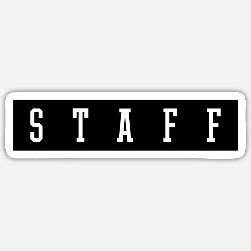Staff - Sticker Größe S (10 x 10 cm) - Mattweiß