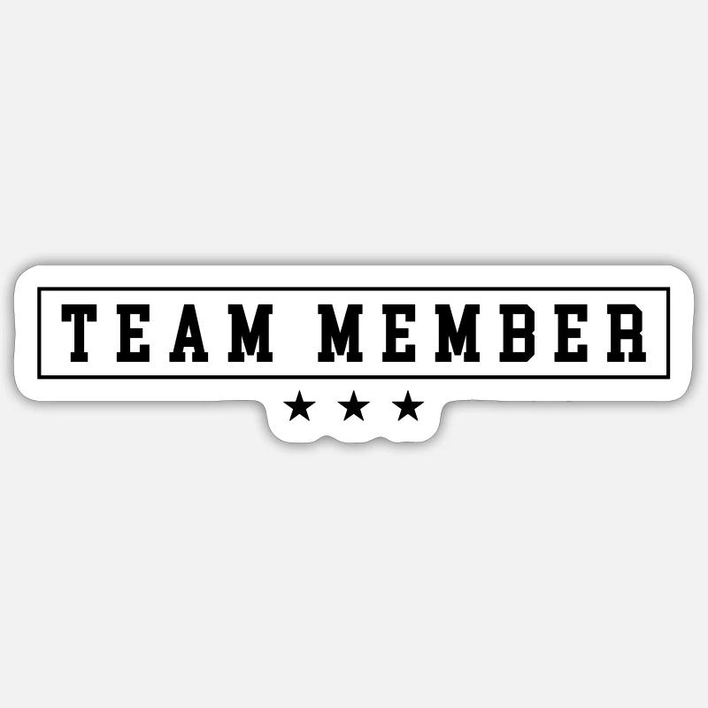 Team Member - Sticker Größe S (10 x 10 cm) - Mattweiß