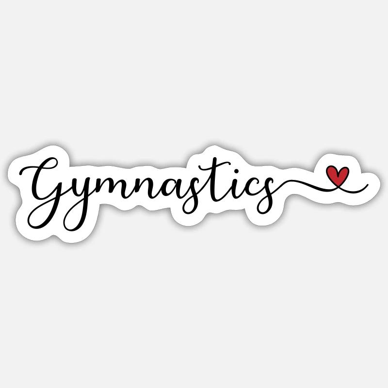 Gymnastics - Sticker size S (10 x 10 cm) - white matte