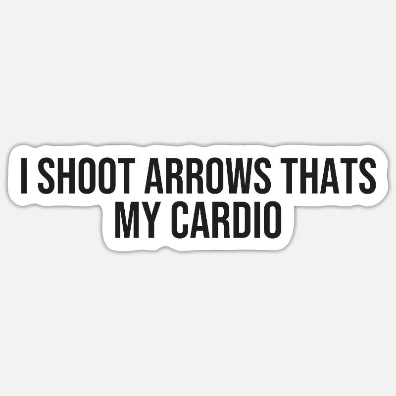 Archery Lover | Funny Archer Gift - Sticker Größe S (10 x 10 cm) - Mattweiß