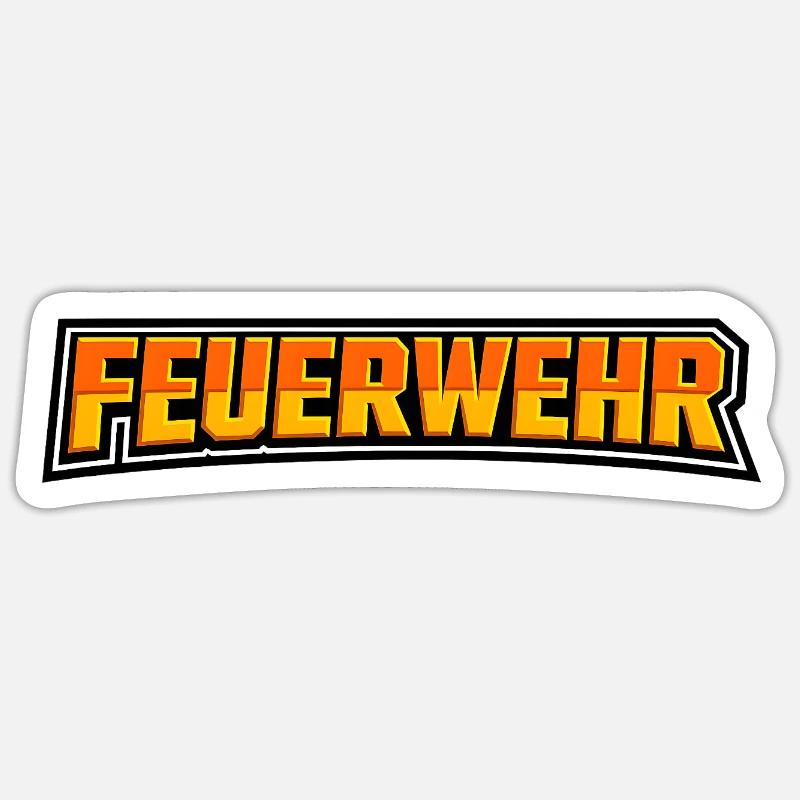 Logo des Fires Flames - Sticker taille S (10 x 10 cm) - blanc mat